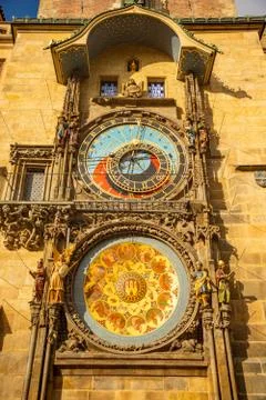 Astronomical Clock or Orloj in the Old Town of Prague, Czech Republic Stock Photos