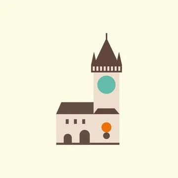 Astronomical clock, Orloj in Prague. Stock Illustration