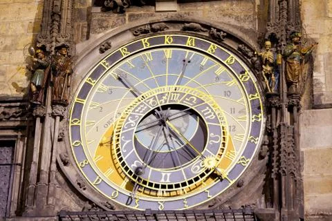 Astronomical clock Stock Photos