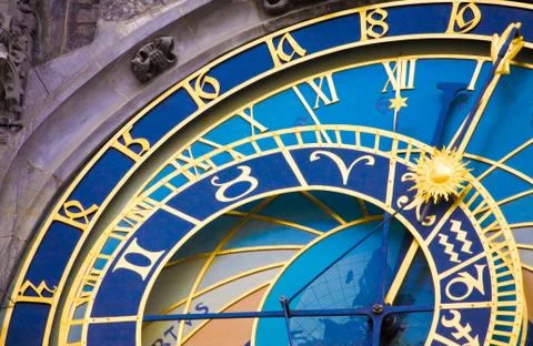 Astronomical clock Stock Photos
