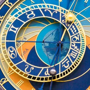 Astronomical clock Stock Photos