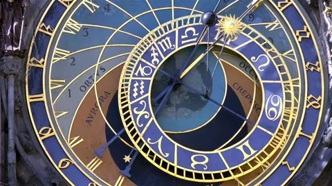 Astronomical clock, Prague. 스톡 동영상 144136694