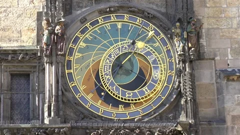 Astronomical clock, Prague. Stock Footage 144162710