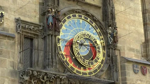 Astronomical clock, Prague. 스톡 동영상 145210692