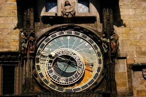 Astronomical clock, prague Stock Photos