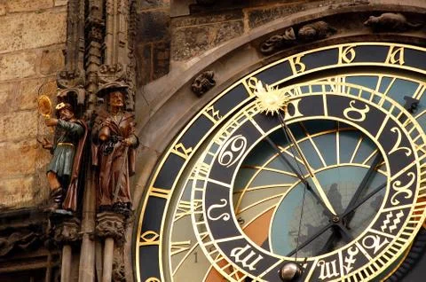 Astronomical clock in prague Stock Photos