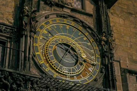 Astronomical clock, Prague. Stock Photos