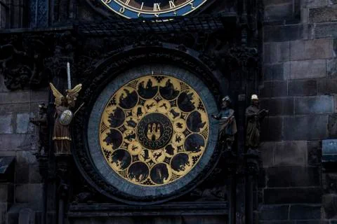 Astronomical clock in Prague Stock Photos