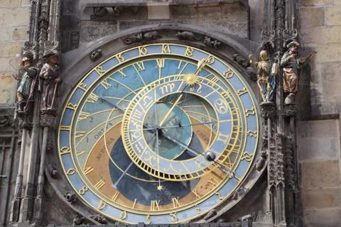 Astronomical clock in Prague Stock Photos