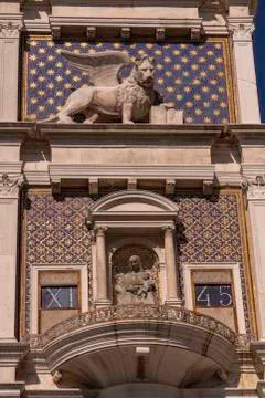The Astronomical Clock of St Mark's Clocktower Venice Stock Photos