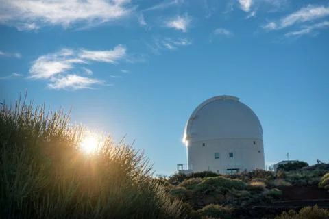 Astronomical complex at the top of the mountain Fotos de archivo