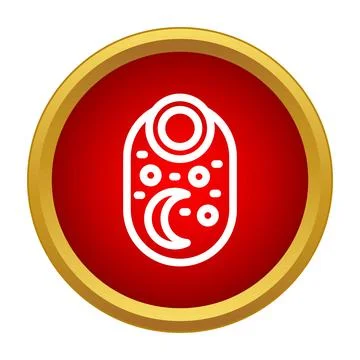 Astronomical object icon displaying sun and moon Stock Illustration