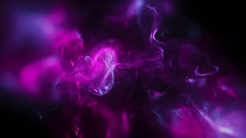 An astronomical object resembling a galaxy, emitting purple and blue gas clouds Vidéo 270247439