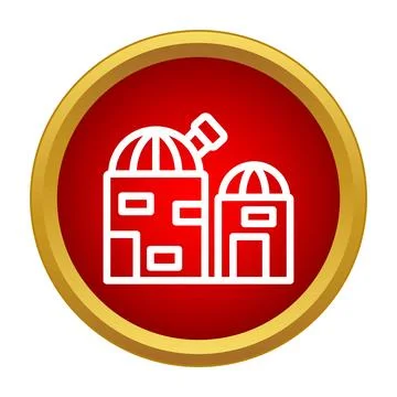 Astronomical observatory building icon exploring space research Ilustración de archivo