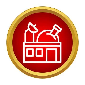 Astronomical observatory building researching space and science icon Stock Illustration