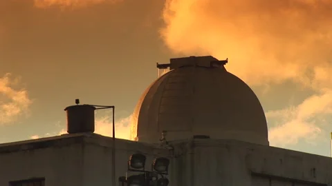 Astronomical observatory dome 01 Video stock 133615889