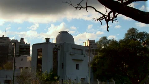 Astronomical observatory dome 02 Stock Footage