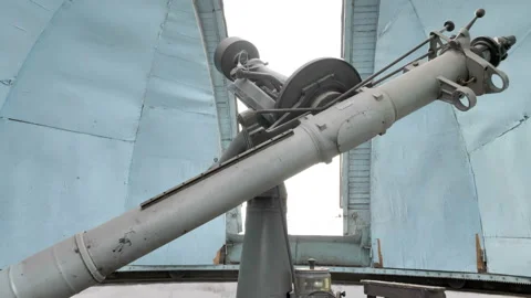 Astronomical observatory dome. bottom-up view Stock Footage 146593389