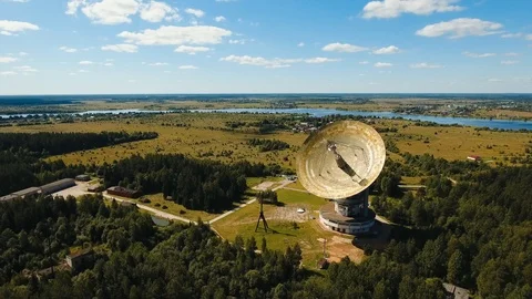 Astronomical observatory in the forest Stock Footage 100663776