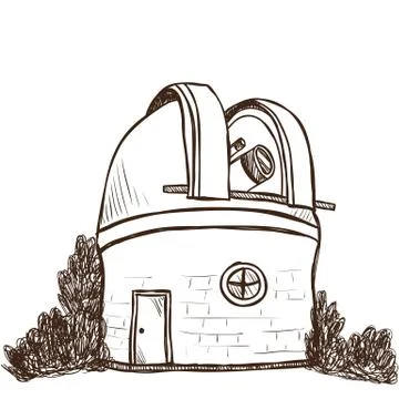 Astronomical observatory Stock Illustration