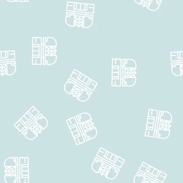 Astronomical observatory line vector seamless pattern Stockillustratie