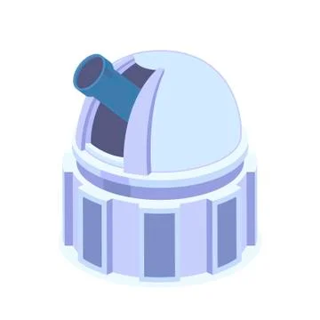 Astronomical observatory on white background. Vector illustration. EPS 10. Stock Illustration