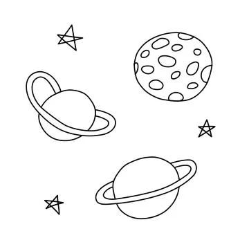 Astronomical or celestial objects. Heavenly bodies in space. Illustrazione stock
