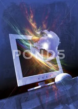 Astronomical research, artwork Stock Illustration