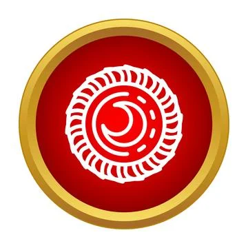 Astronomical sun and moon eclipse icon symbolizing weather Stock Illustration