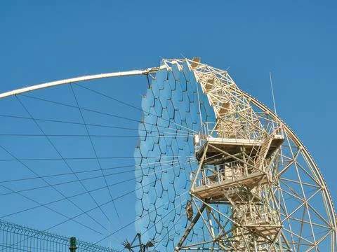 Astronomical telescope with mirrored elements 库存照片