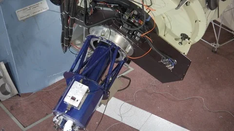 Astronomical telescope in observatory Video stock 100173268