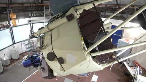 Astronomical telescope in observatory Video stock 100173271