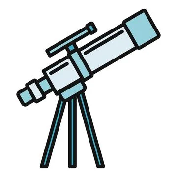 Astronomical telescope observing space, science, and discovery concept Stock Illustration