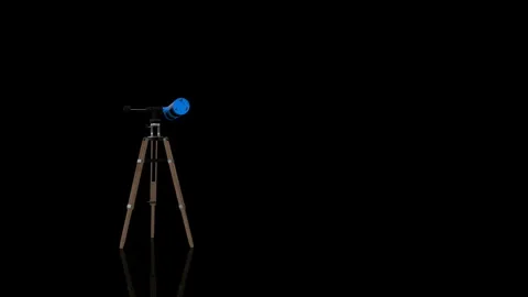 Astronomical Telescope turns on itself Stock Footage 243724982