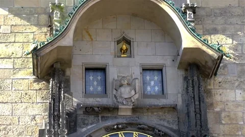 Astronomical Tower, Prague. Video stock 144162729