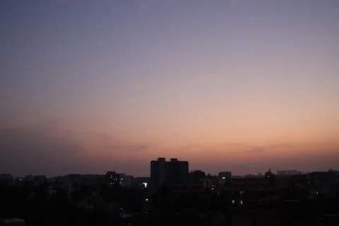 Astronomical twilight in india. Stock Photos