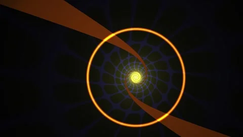 Astronomy Concept with Orange Circle and Yellow Center. Stock Footage 335945545