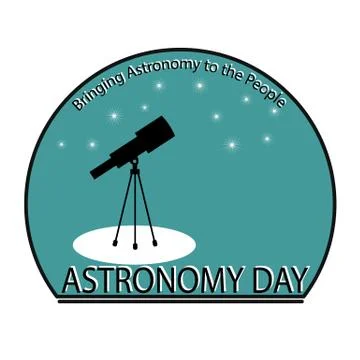 Astronomy Day. Stock Illustration