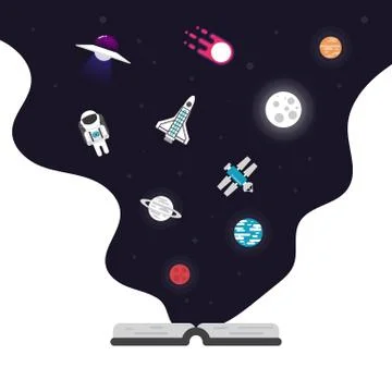 Astronomy flat icon Stock Illustration