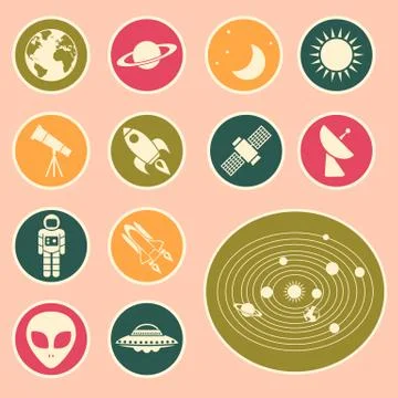Astronomy icon Stock Illustration