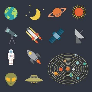 Astronomy icon Stock Illustration