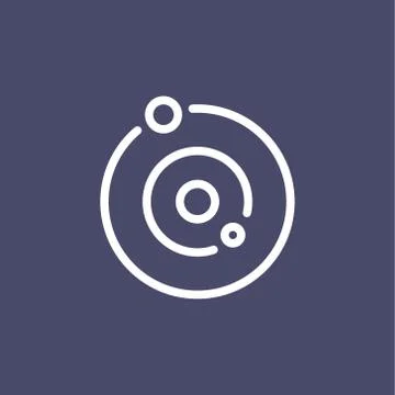 Astronomy icon simple flat style outline illustration Stock Illustration