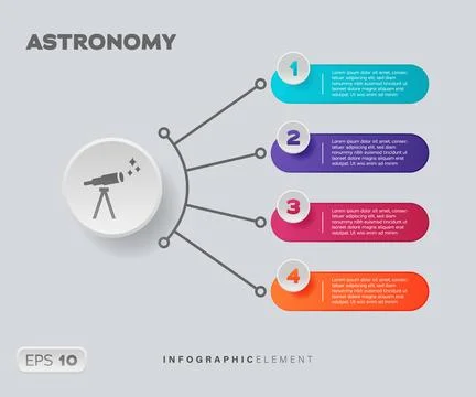 Astronomy Infographic Element 스톡 일러스트