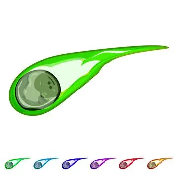 Astronomy meteor cartoon vector graphic Stock Illustration