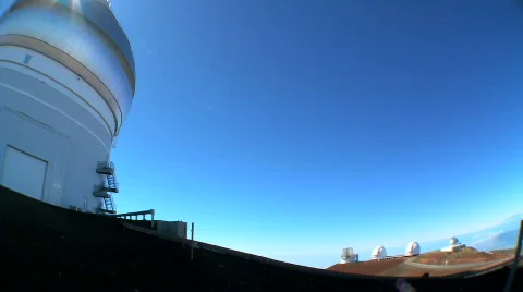 Astronomy Observatories on Big Island Stock Footage