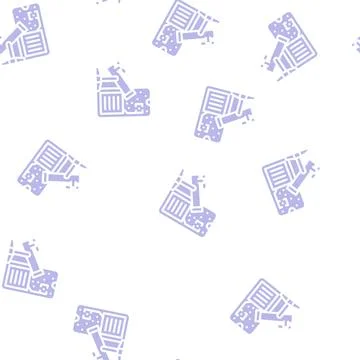 Astronomy online lesson glyph vector seamless pattern Stock Illustration