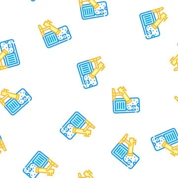 Astronomy online lesson vector seamless pattern Stock Illustration