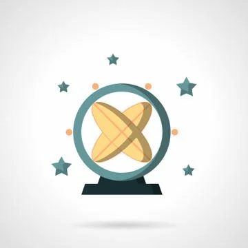 Astronomy pendulum flat color design vector icon 스톡 일러스트