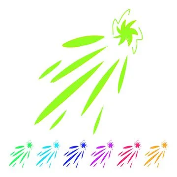 Astronomy shooting star space vector cartoon graphic Stock Illustration