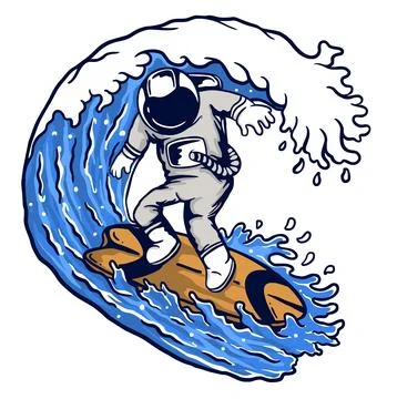 ASTRONOT SURFER Stock Illustration